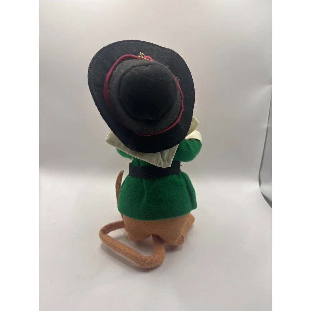 Annalee Thanksgiving Pilgrim Mouse with Pumpkin 8 Inch Felt Doll Harvest Decor